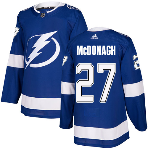 Adidas Men Tampa Bay Lightning #27 Ryan McDonagh Blue Home Authentic Stitched NHL Jersey